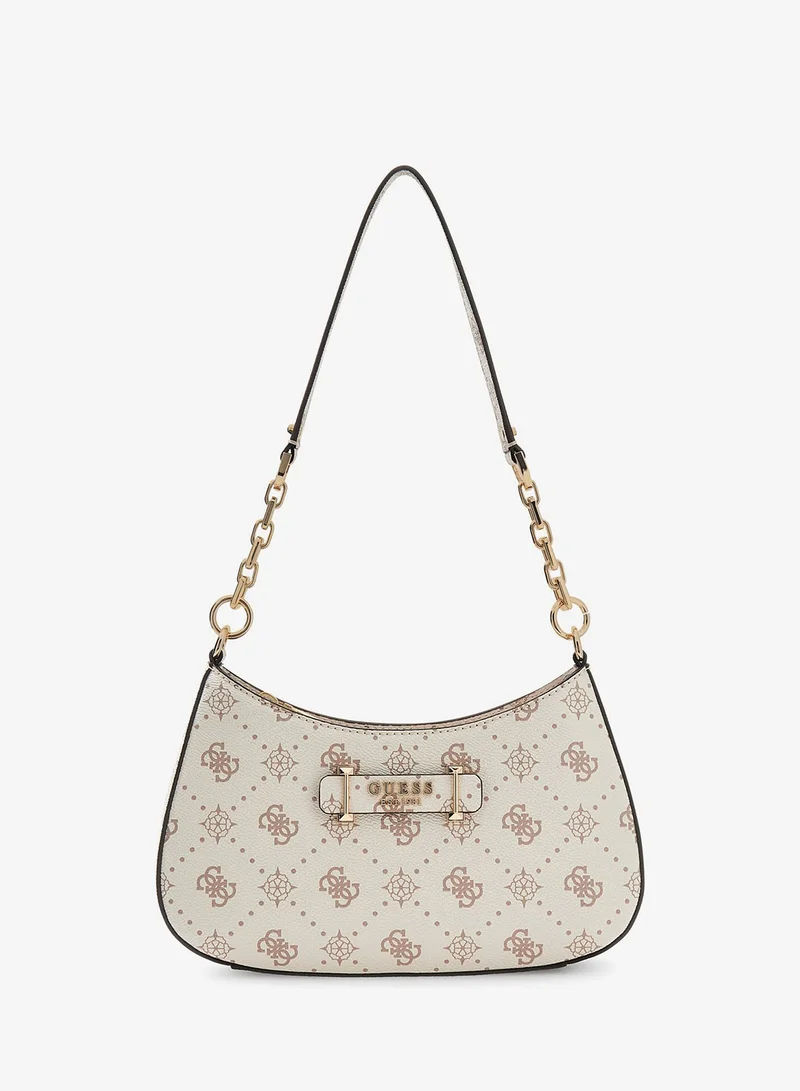 جس حقيبة كتف بسحاب علوي وشعار كاري